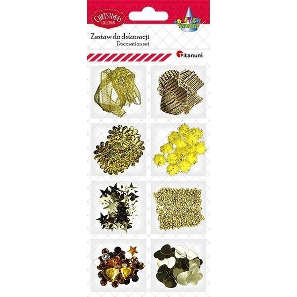 Zestaw do cardmakingu złoty, Titanum