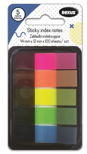 Znaczniki 1,2x4,4cm 5 kolorów, Beniamin