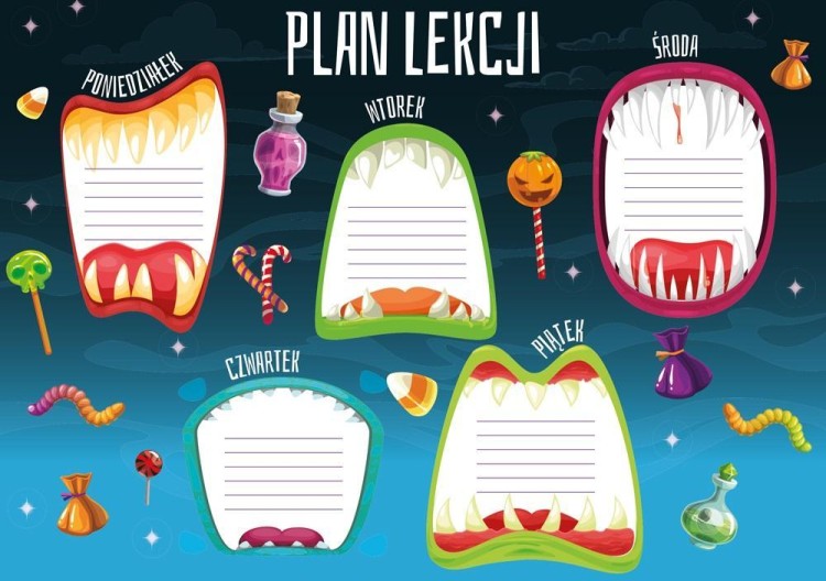 Plan lekcji - Wampiry (5szt), Henry