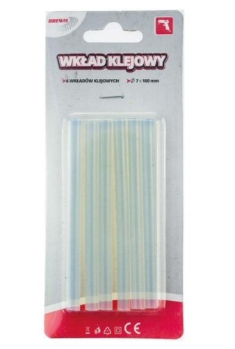 Wkład klejowy transparentny 7mm 6szt, Brewis