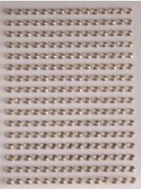 Dżety samoprzylepne srebrne 6mm 140szt, Brewis