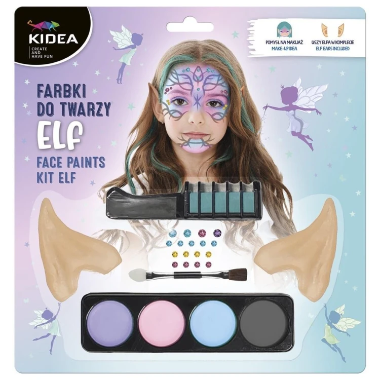 Farbki do twarzy zestaw Elfie uszy KIDEA, DERFORM