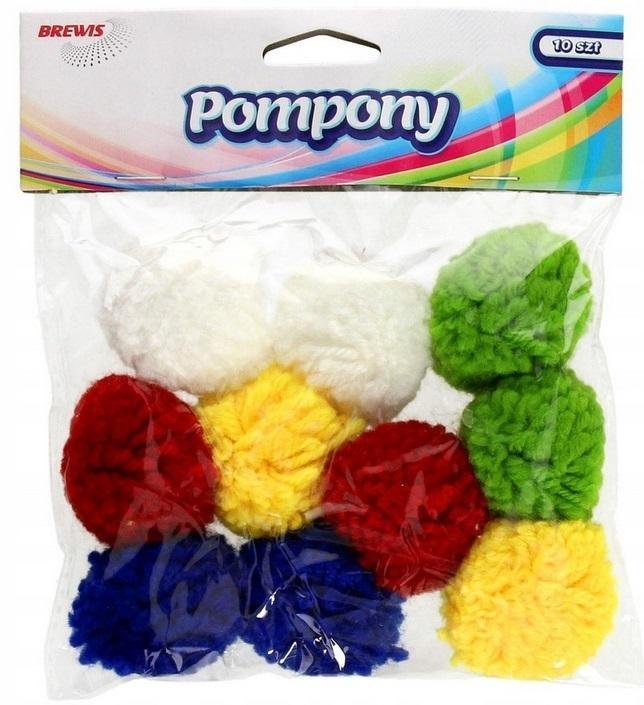 Pompony puszyste 40mm 6szt, Brewis