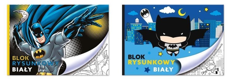 Blok rysunkowy A4/20K biały Batman, Beniamin