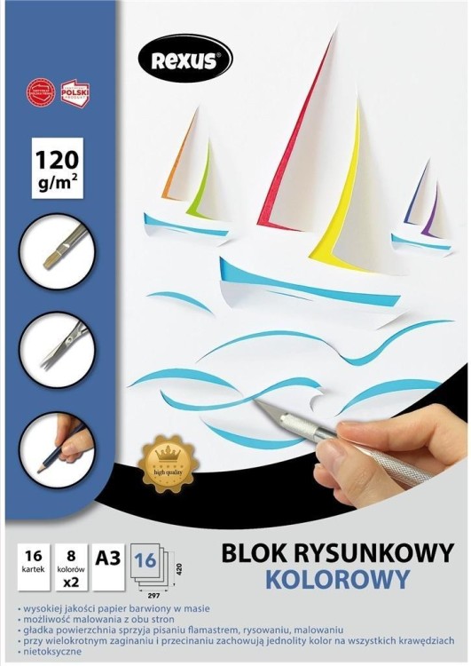 Blok rysunkowy A4/16K kolorowy Premium, Beniamin