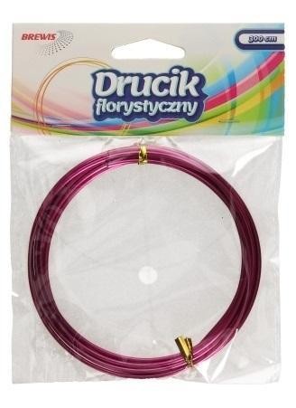 Druciki florystyczne 3mx2mm różowe, Brewis