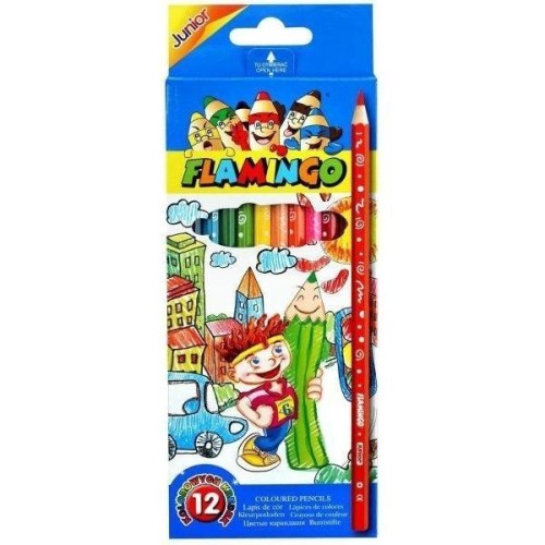 Kredki Junior 12 kolorów, sześciokątne, Titanum