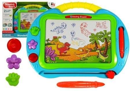 Znikopis ze stempelkami turkusowy, Leantoys