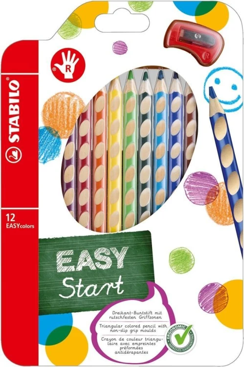 Kredki drewniane Easycolors R 12 kolorów, Stabilo