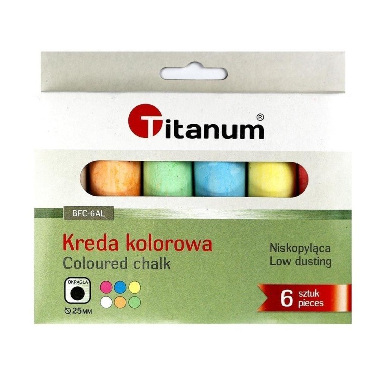 Kreda chodnikowa 6 kolorów, Titanum