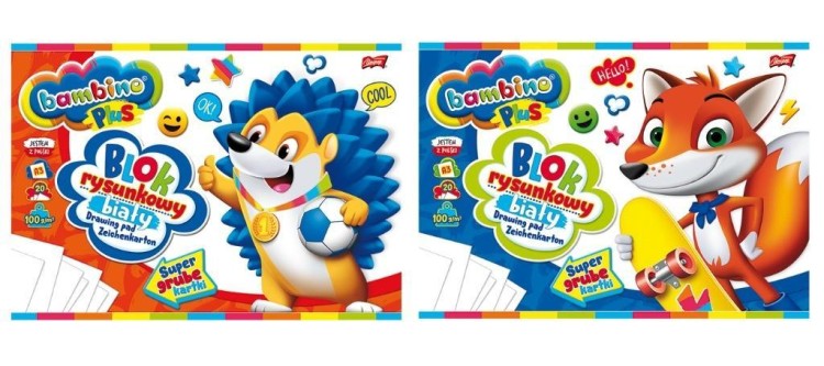 Blok rysunkowy A3/20K Plus (10szt) BAMBINO
