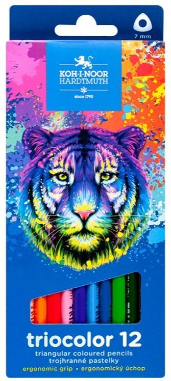 Kredki Triocolor Tygrys 12 kolorów, Koh-I-Noor