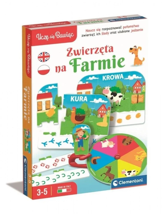 Uczę się bawiąc. Zwierzęta na farmie, Clementoni