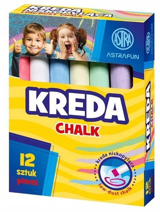 Kreda tablicowa Fun 12szt ASTRA, ASTRA papiernicze