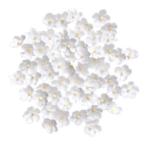 Kwiaty papierowe białe 2cm 60szt, Dalprint