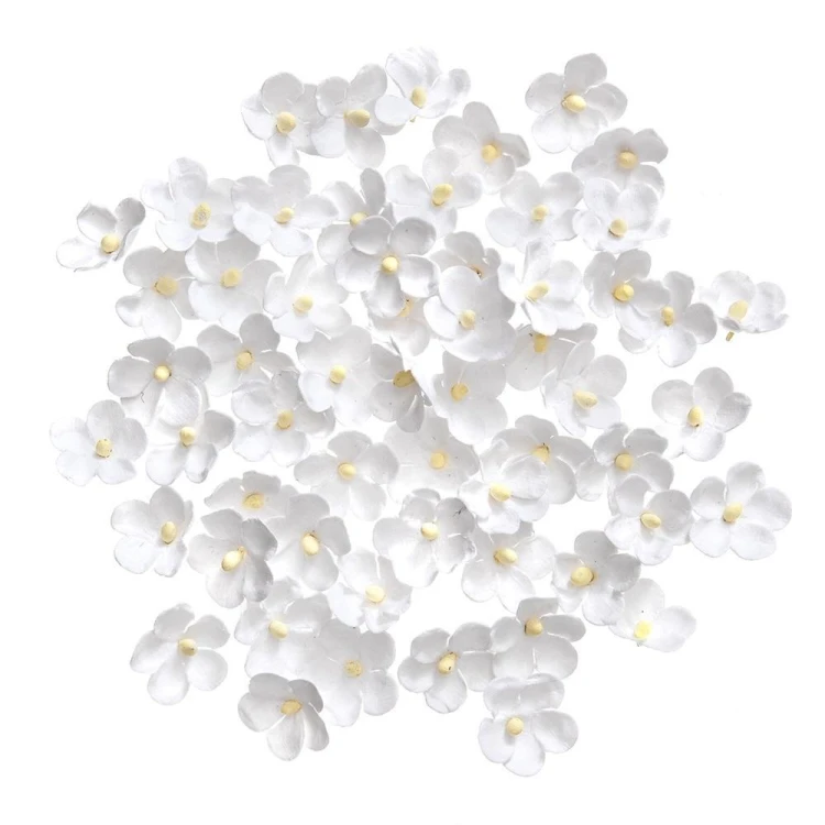 Kwiaty papierowe białe 2cm 60szt, Dalprint