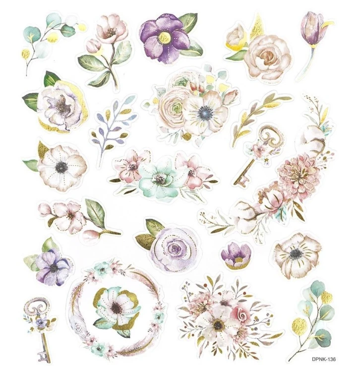 Naklejki boho florals 22szt, Dalprint