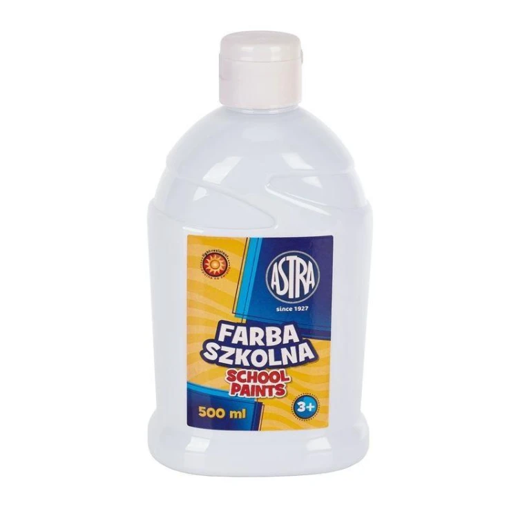 Farba szkolna biała 500ml ASTRA, ASTRA papiernicze