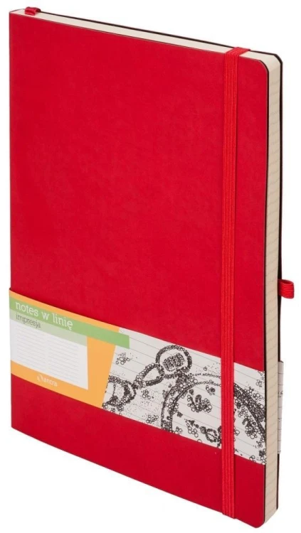 Notes A5 Linia Impresja czerwony, Antra