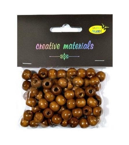 Koraliki drewniane brąz 10mm 25g, Galeria Hobby