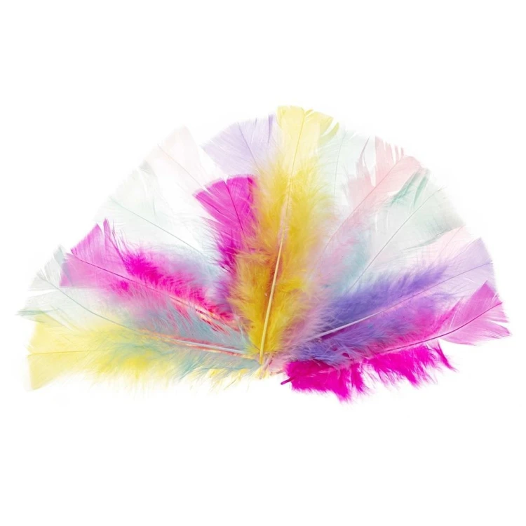 Piórka indycze ścięte pastelowe 10-15cm, Brewis