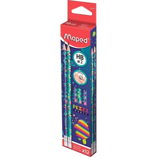 Ołówek z gumką Pixel HB (12szt) MAPED, Maped