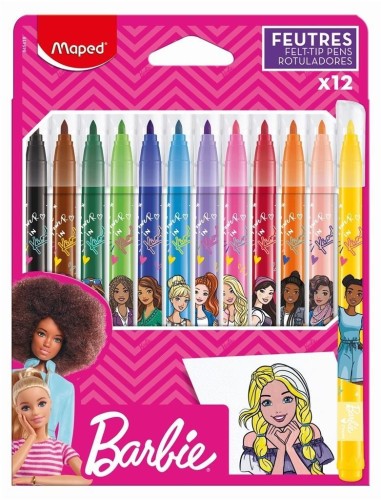 Flamastry Barbie 12szt MAPED, Maped