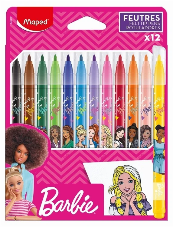 Flamastry Barbie 12szt MAPED, Maped