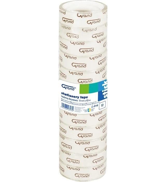 Taśma biurowa 12mmx10m (12szt) GRAND, Grand
