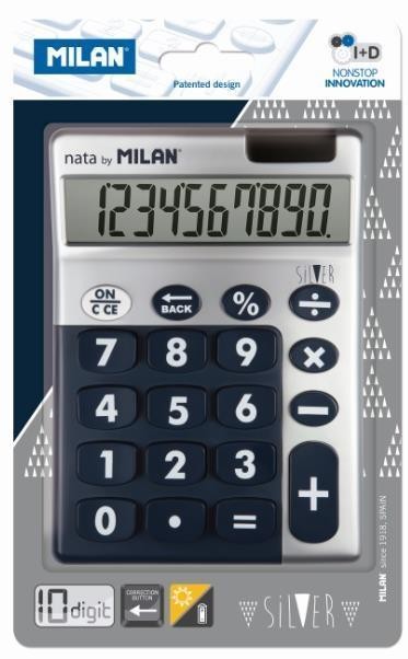 Kalkulator 10 poz. Silver MILAN, MILAN