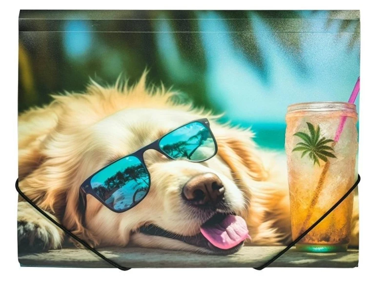 Teczka A4 PP z nadrukiem Chillout Dog, Panta Plast