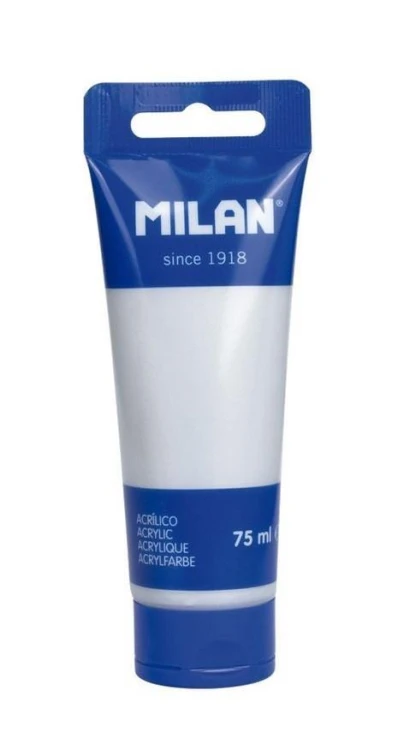 Farba akrylowa w tubce 75ml srebrna MILAN, MILAN