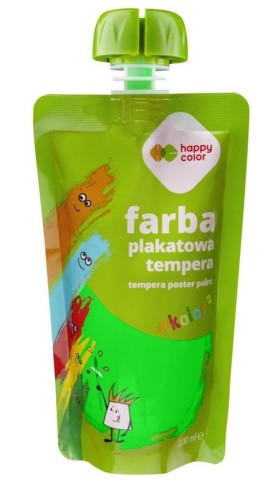 Farba tempera 100ml neon zielona HAPPY COLOR, GDD