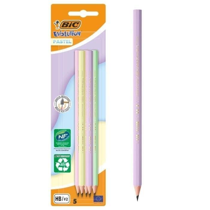 Ołówek Evolution Pastel bez gumki 5szt BIC, BIC