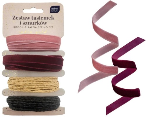 Zestaw tasiemek i sznurków Satin Gold, INTERDRUK