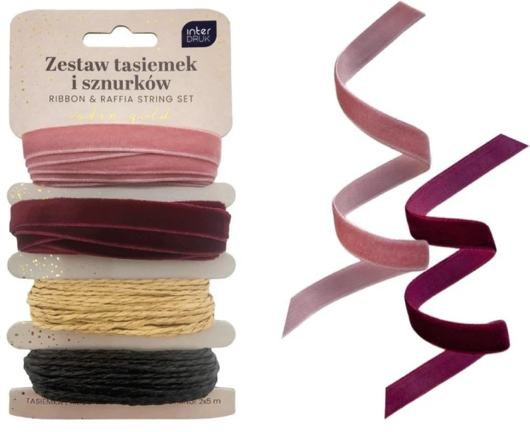 Zestaw tasiemek i sznurków Satin Gold, INTERDRUK