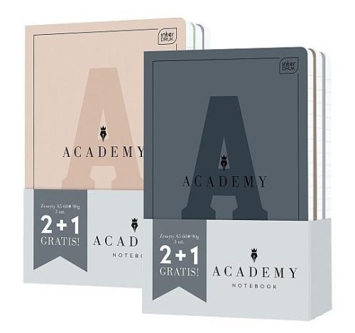 Zeszyt A5/60K linia Academy (3szt), INTERDRUK