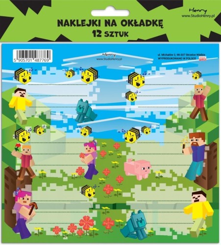 Naklejki na zeszyty - Gra 2 (12szt), Henry