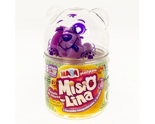 Misiolina Masa plastyczna żółta 60g + 1 foremka