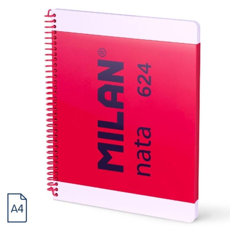 Zeszyt na spirali A4/80K linia 1918 różowy MILAN