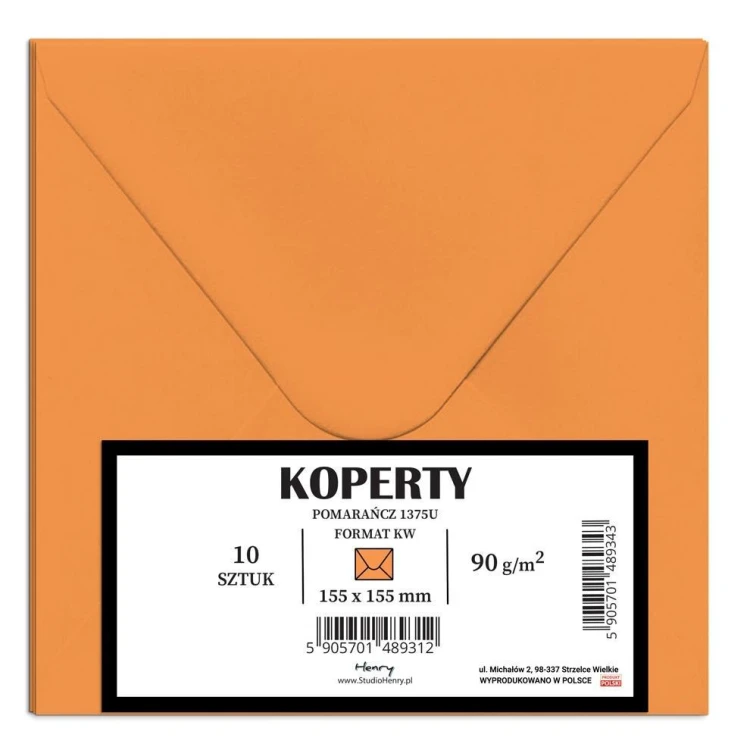 Koperty KW pomarańczowe 10szt, Henry