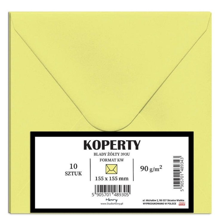 Koperty KW blady żółty 10szt, Henry