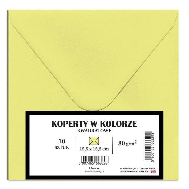 Koperty A5 blady żółty 10szt, Henry