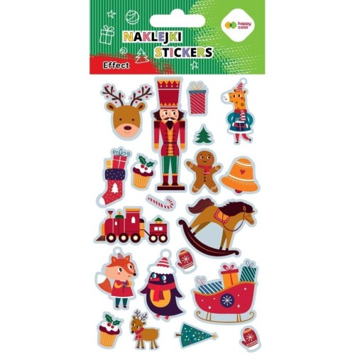 Naklejki Xmas toys 10x20cm HAPPY COLOR, GDD