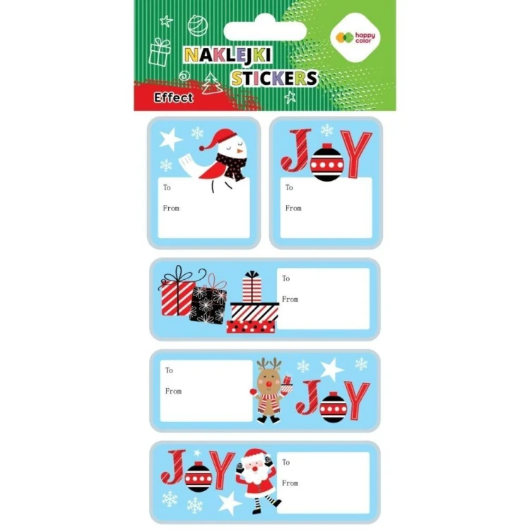 Naklejki Xmas joy tag 10x20cm HAPPY COLOR, GDD