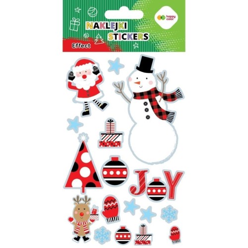 Naklejki Xmas joy 10x20cm HAPPY COLOR, GDD