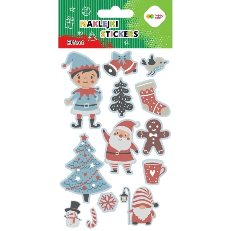 Naklejki Xmas blue 10x20cm HAPPY COLOR, GDD
