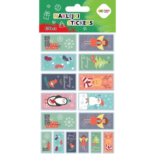 Naklejki Xmas stamp 10x20cm HAPPY COLOR, GDD