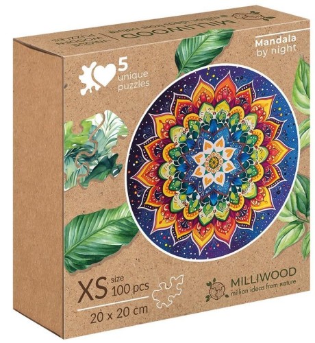 Puzzle drewniane 100 Nocna mandala ALEX, Alexander