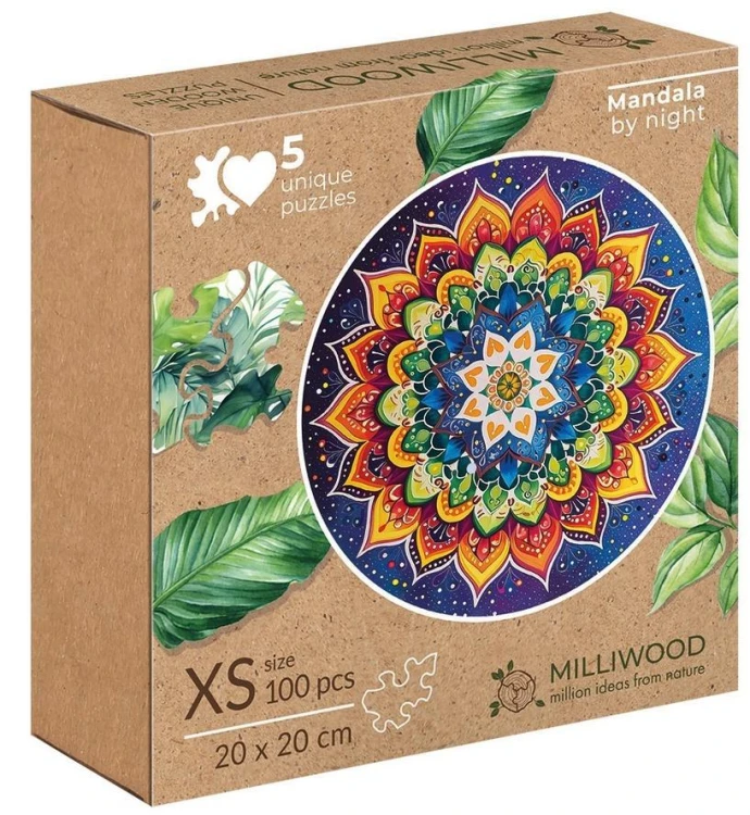 Puzzle drewniane 100 Nocna mandala ALEX, Alexander